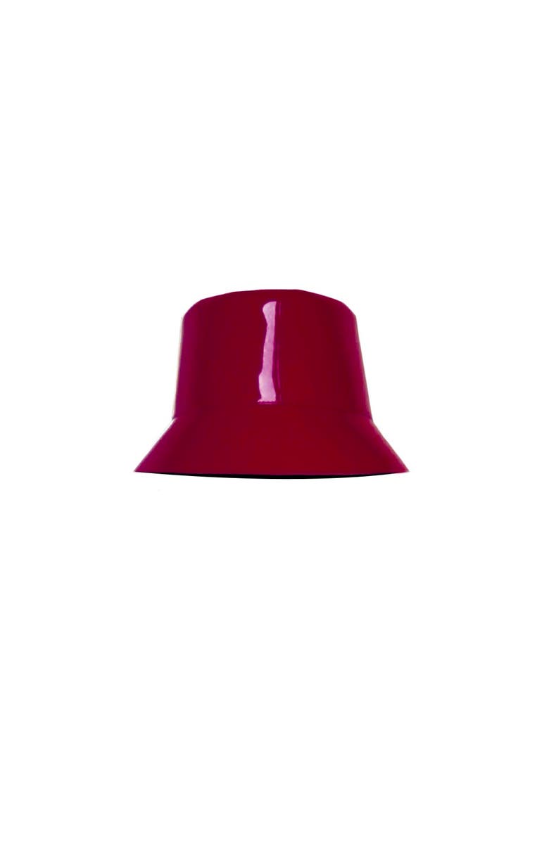Lastelier Smile Bucket Rain Hat, Main, color, Plum