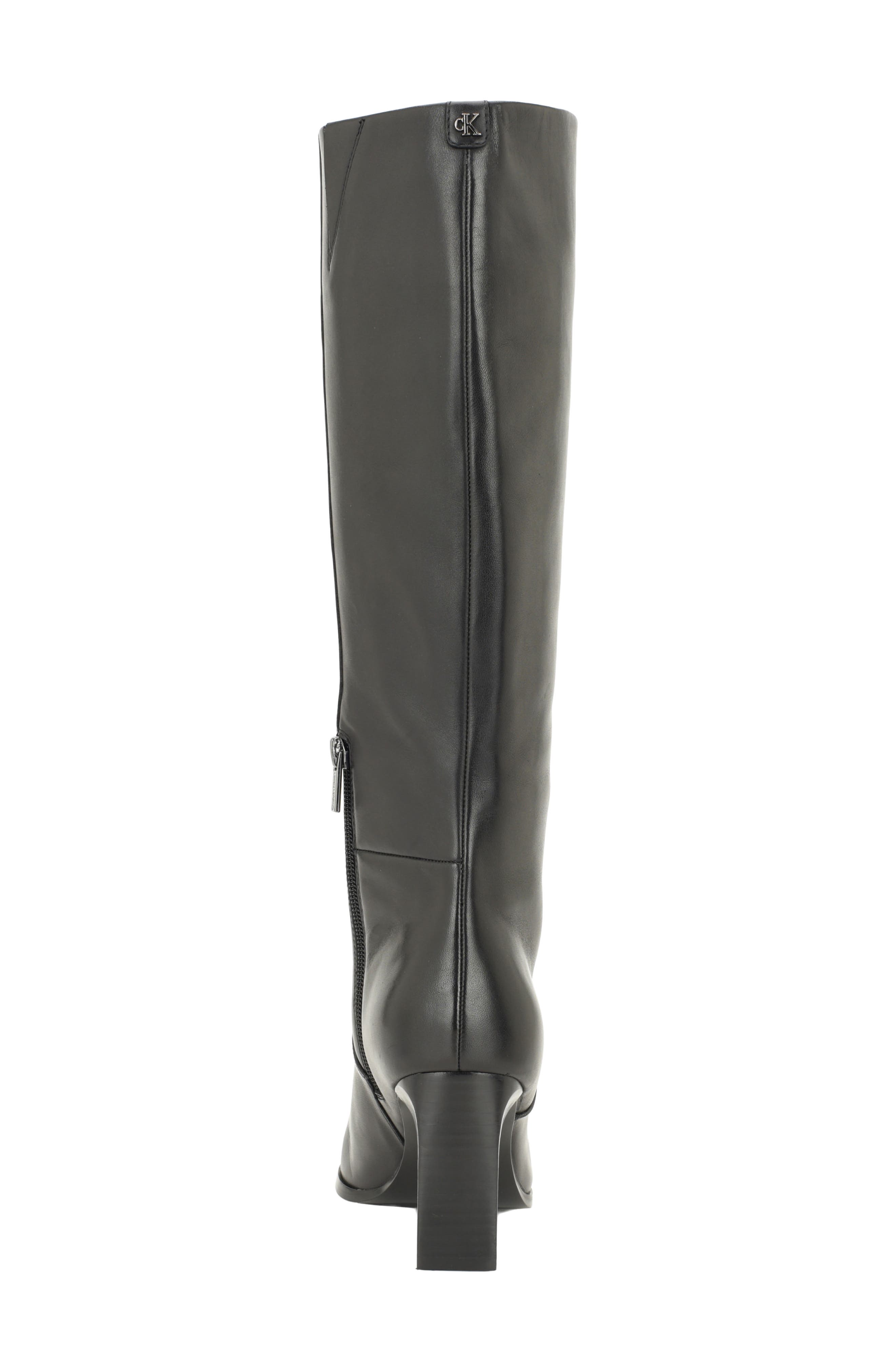 Darlea Knee High Boot, Alternate, color, BLACK LEATHER