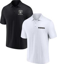 FANATICS Men's Fanatics Branded White/Black Las Vegas Raiders Lockup Two-Pack Polo Set