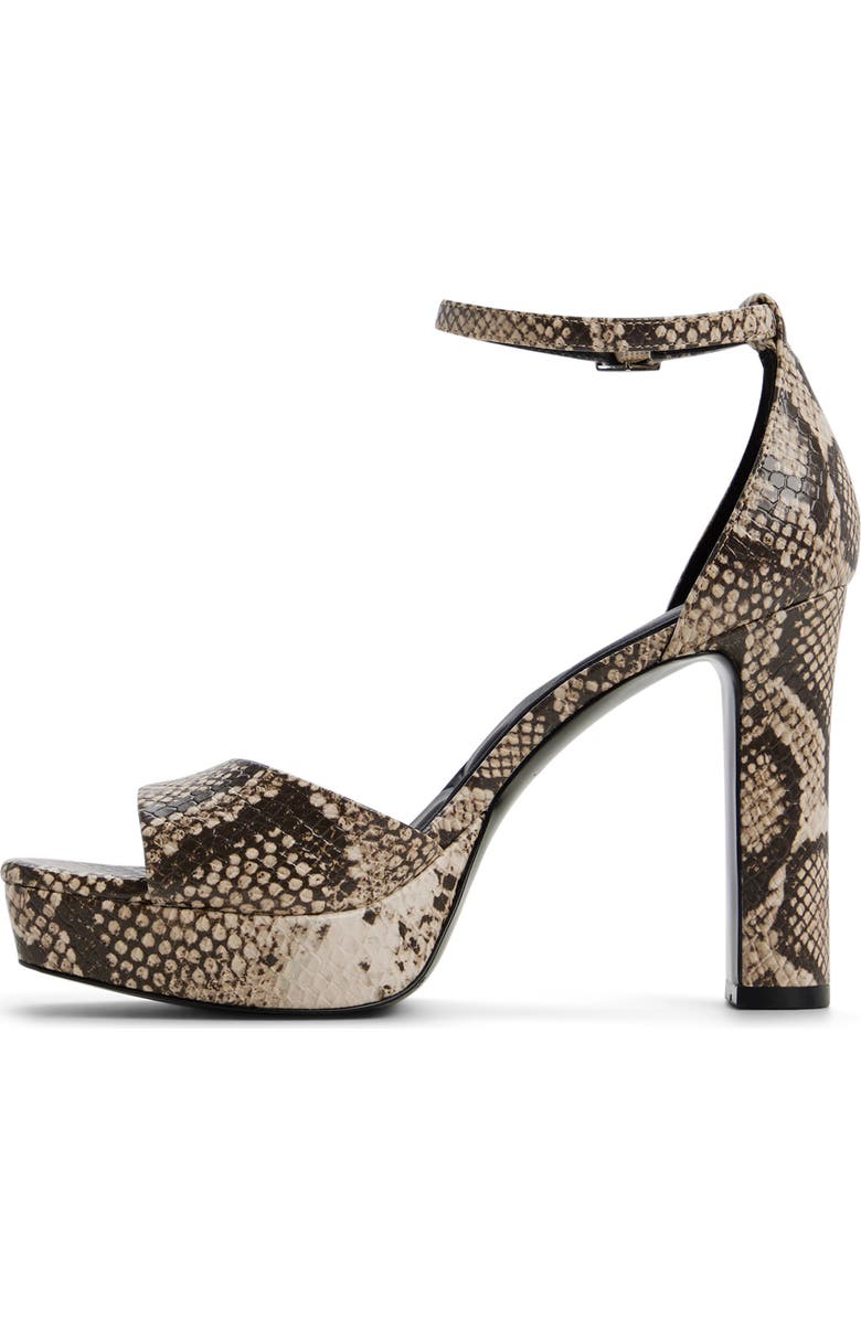 ALDO Eleonia Ankle Strap Platform Sandal, Alternate, color, Open Brown