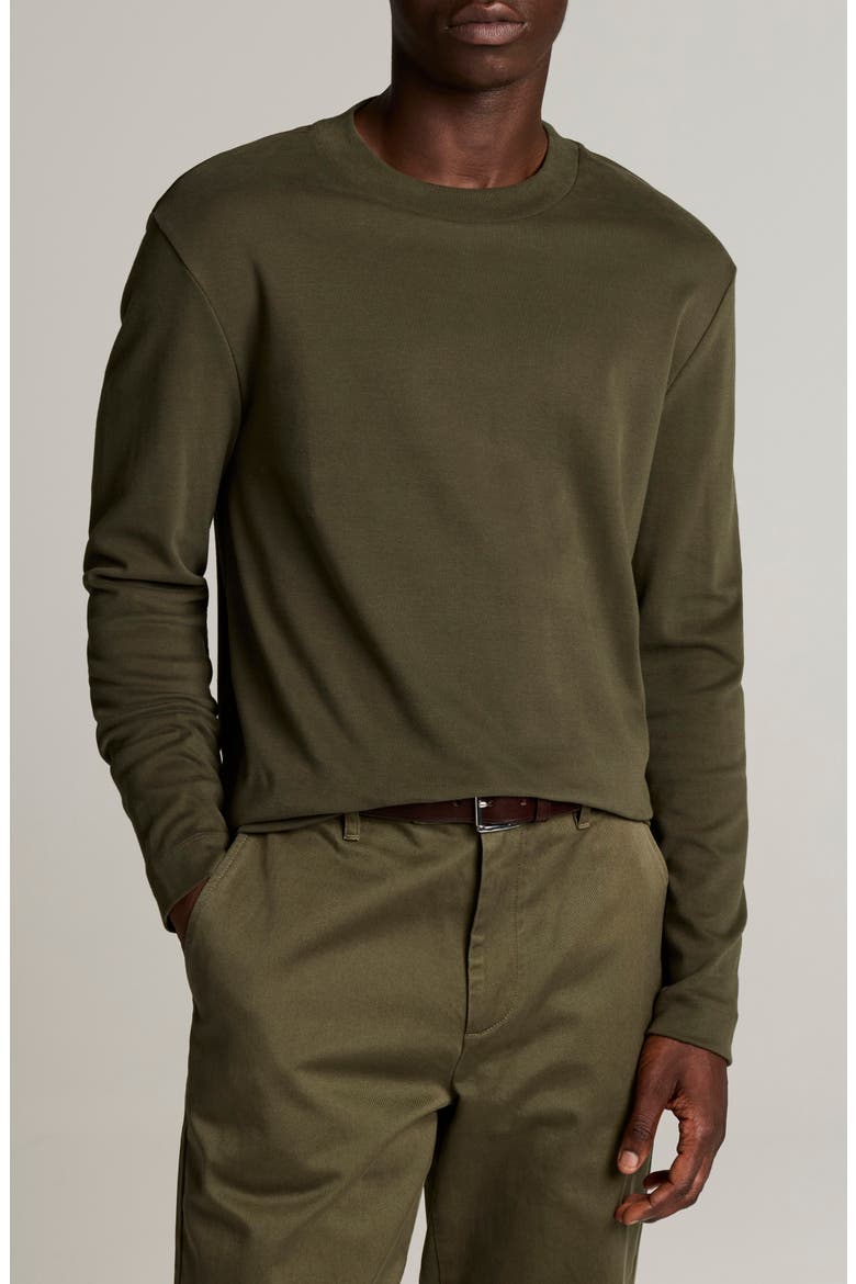 Peached Face Jersey Long Sleeve T-Shirt, Main, color, NIGHT LEAF