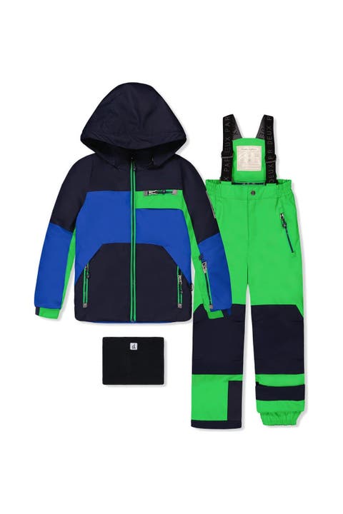 Play Colorblock Jacket & Reinforced Pants Two Piece Snowsuit