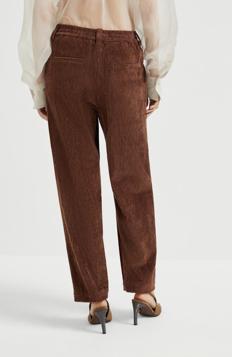 Brunello Cucinelli Corduroy Baggy trousers, Alternate, color, Brown