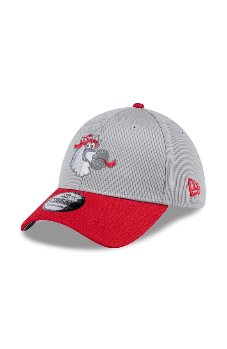 New Era Men's New Era  Gray/Red Philadelphia Phillies 2025 Batting Practice 39THIRTY Flex Hat, Main, color, 