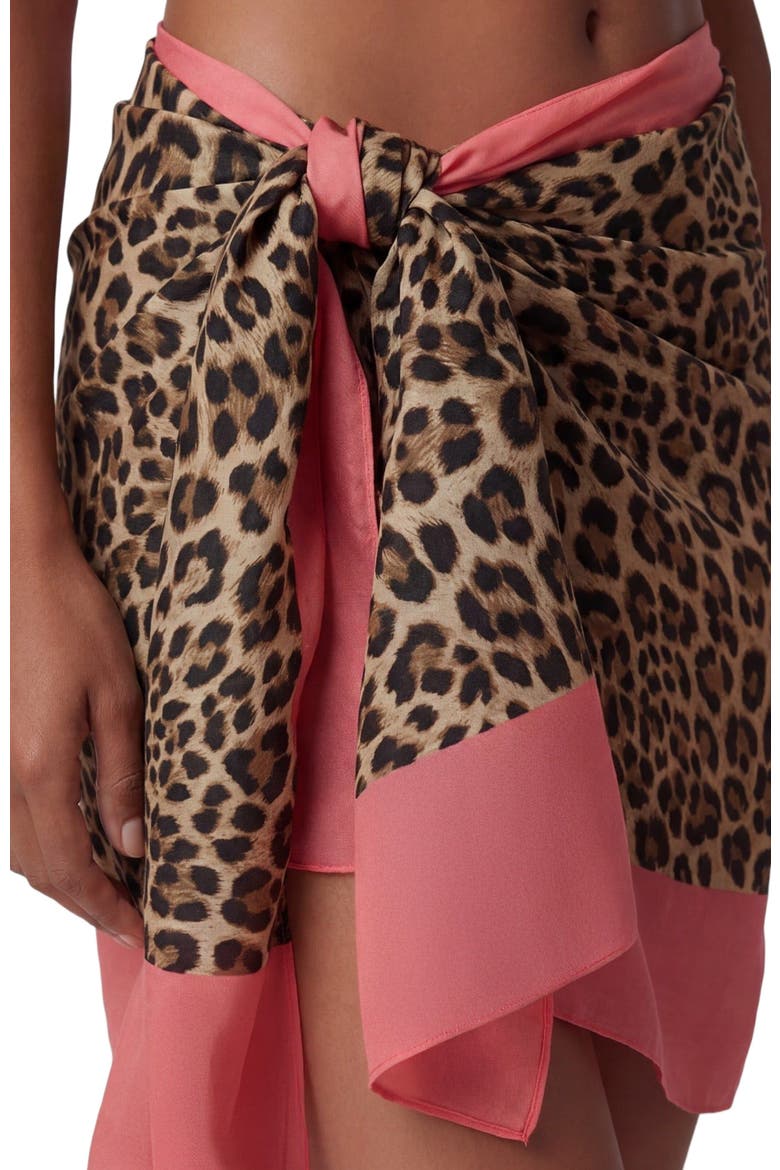 Leopard Womens Printed Scarf, Alternate, color, LEOPARD BROWN