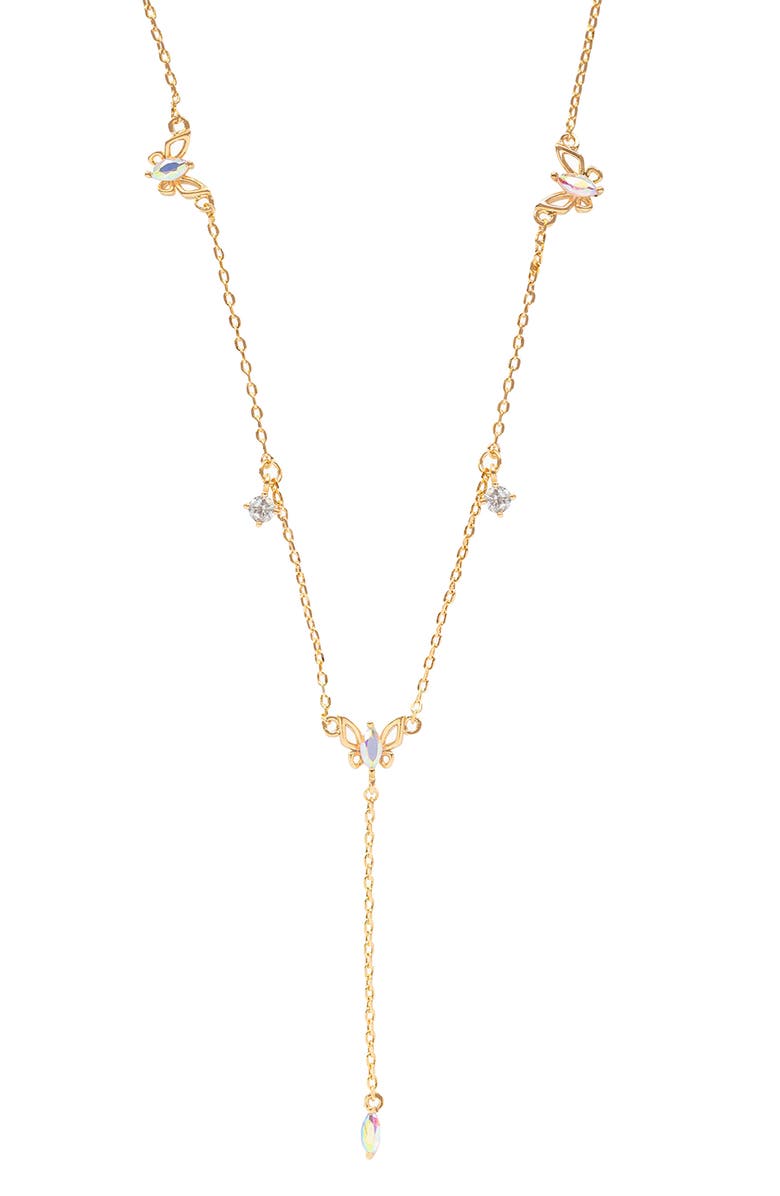 Girls Crew Social Butterfly Y-Necklace, Main, color,