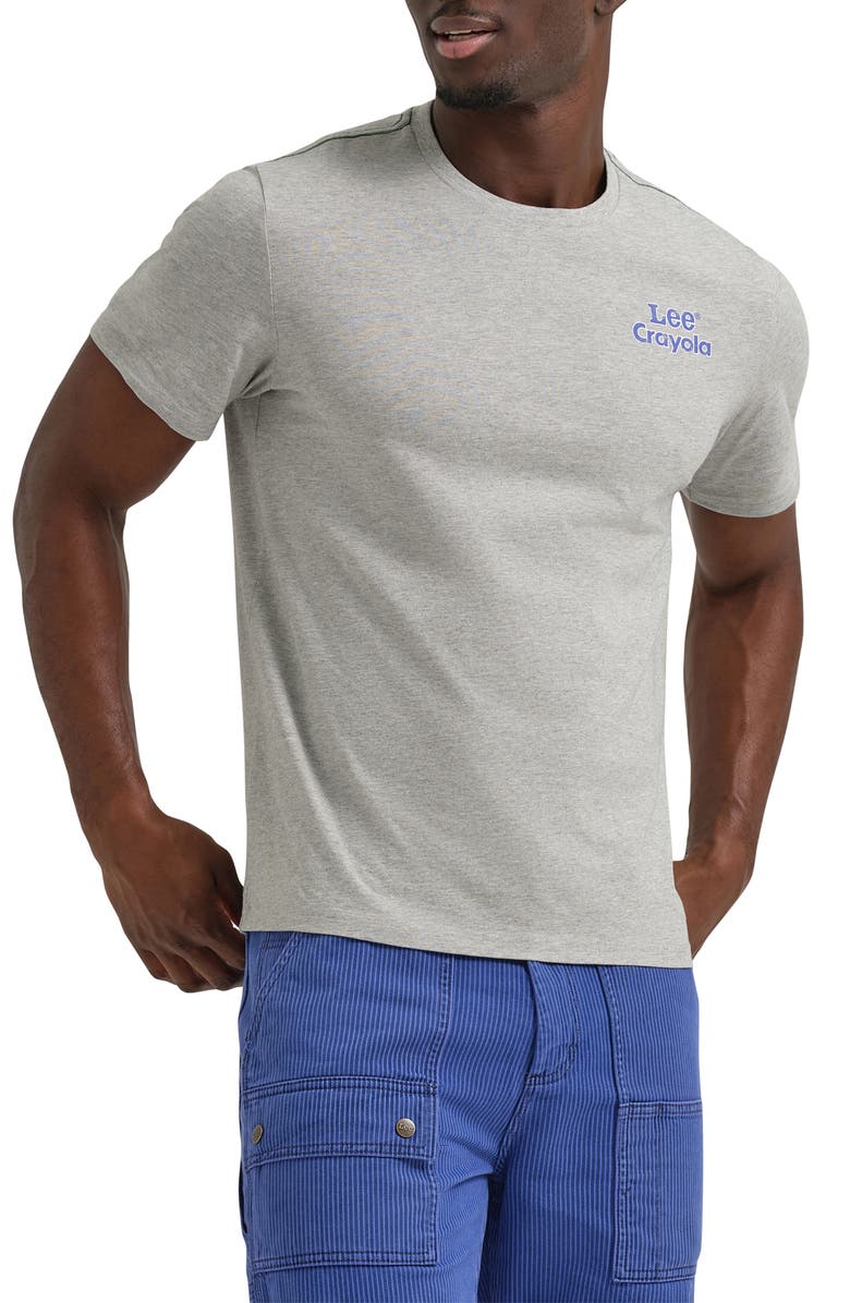 Lee x Crayola Graphic T-Shirt, Main, color, Heather Grey