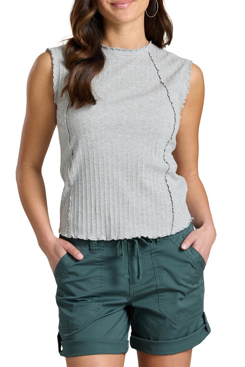 Lilia Rib Knit Tank, Main, color, MEDIUM GREY HEATHER