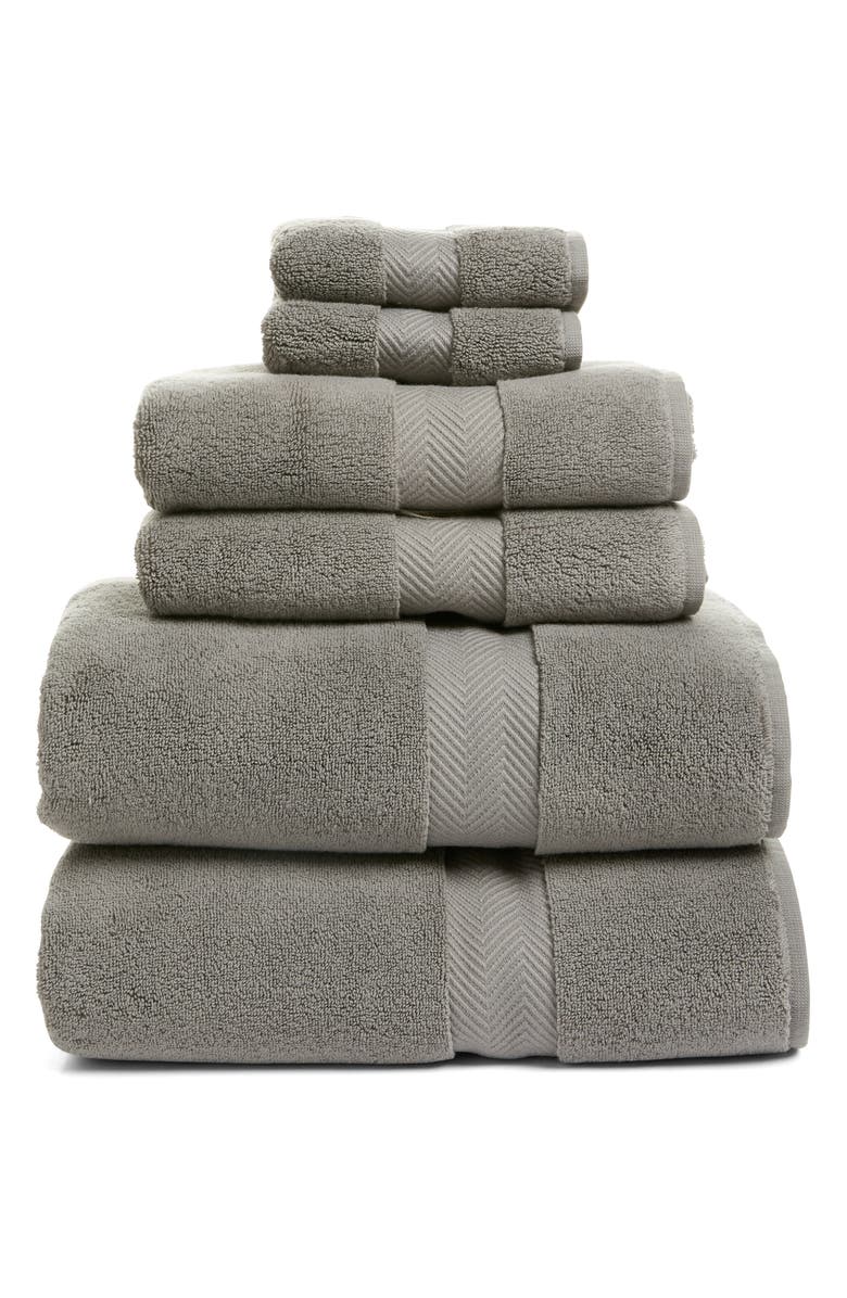 Nordstrom 6-Piece Hydrocotton Bath Towel, Hand Towel & Washcloth Set, Main, color, Graphite