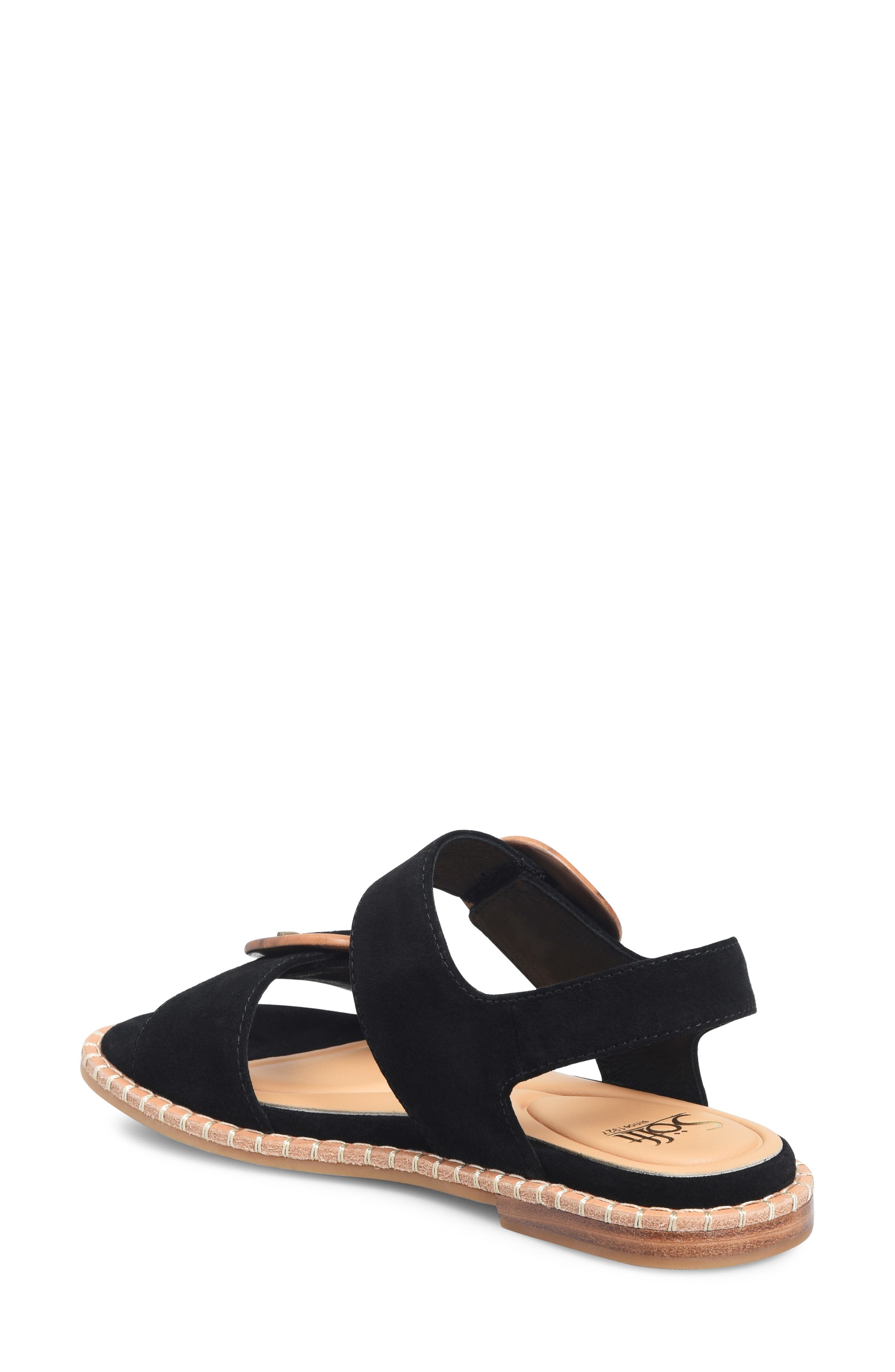 Söfft Napa Slingback Sandal, Alternate, color, Black
