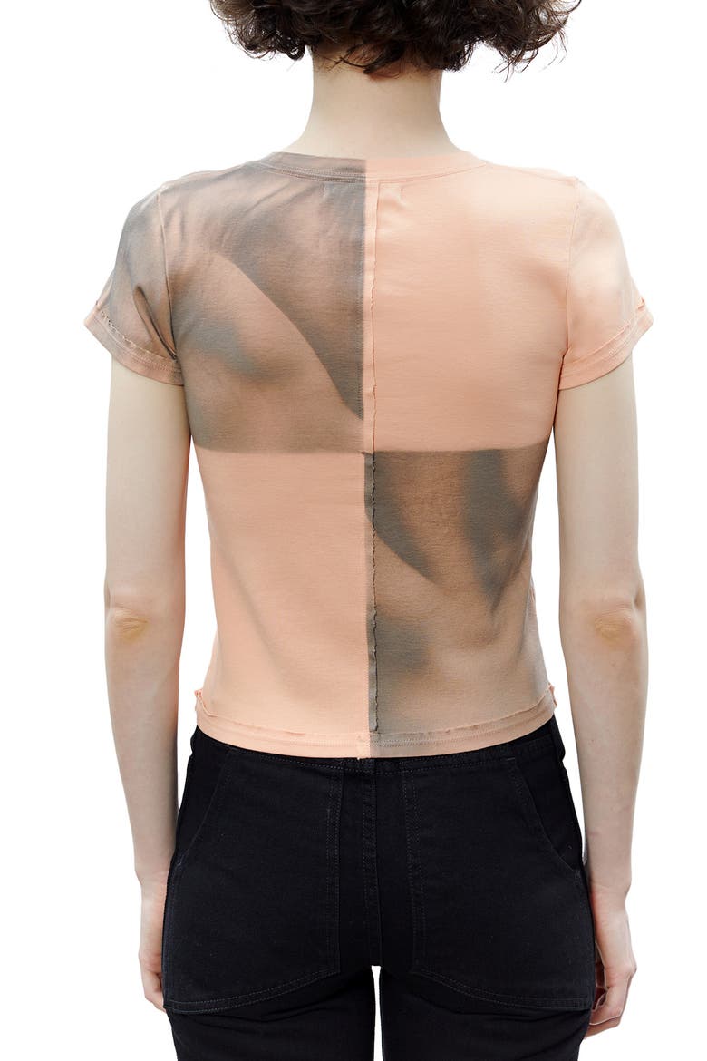 Checkerboard Lapped Seam Baby T-Shirt, Alternate, color, BIG CHECKER BEIGE