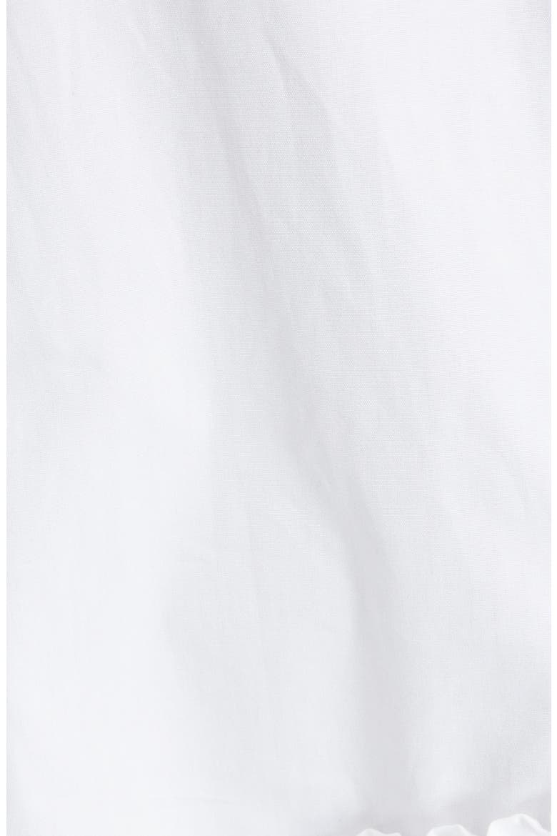 Asymmetrical Ruffle Cotton Poplin Midi Dress, Alternate, color, WHITE