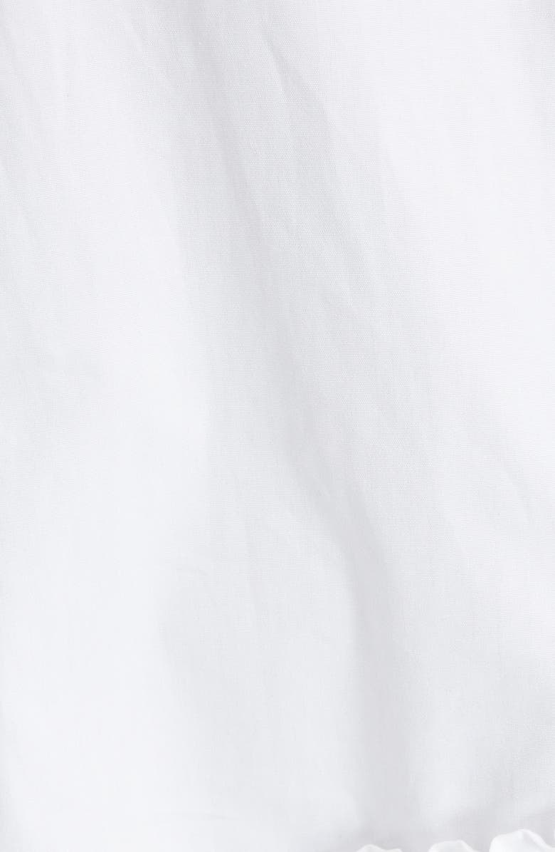 Simone Rocha Asymmetrical Ruffle Cotton Poplin Midi Dress, Alternate, color, 