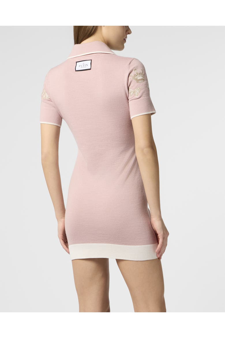 Polo Mini Dress Butterfly Tattoo Women, Alternate, color, rose/pink
