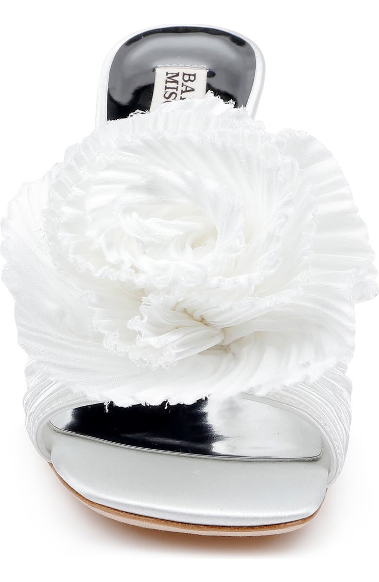 Badgley Mischka Collection Blythe Slide Sandal, Alternate, color, White Satin