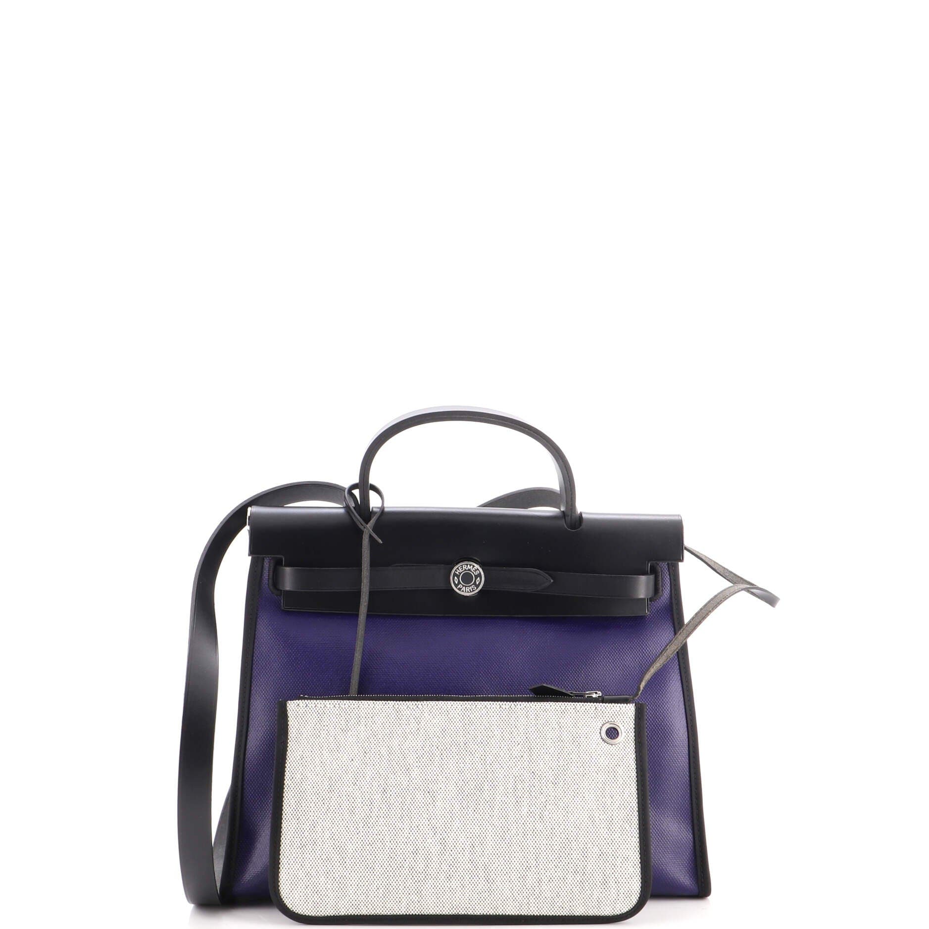 Herbag Zip Berline Vache Canvas and Leather 31, Alternate, color, Blue