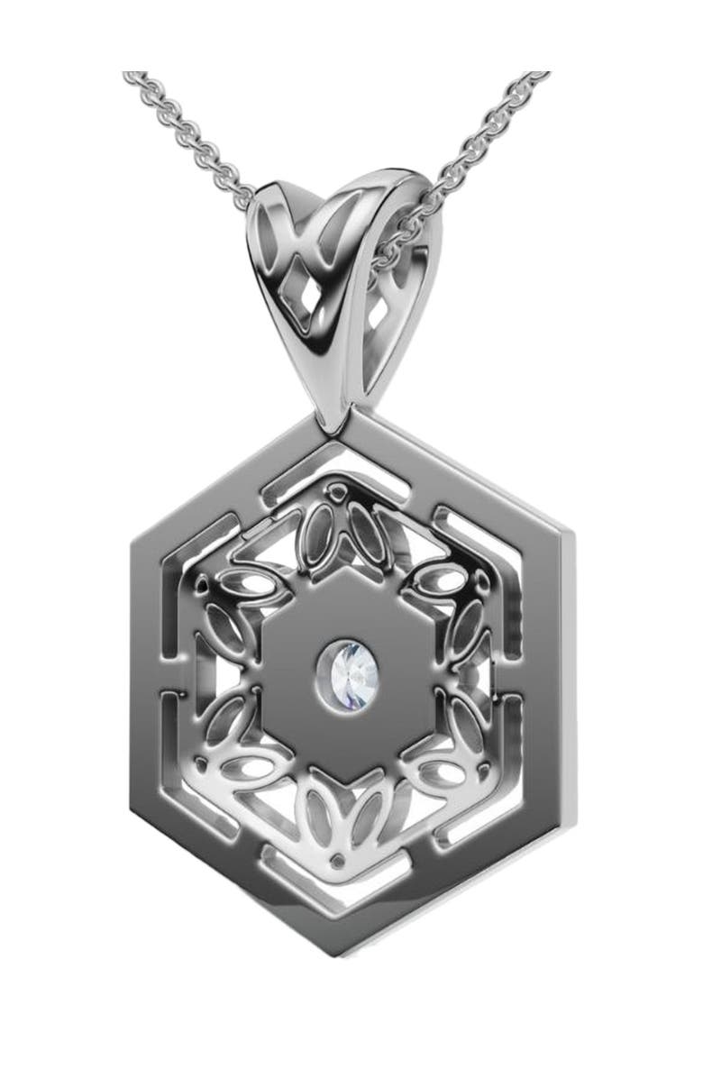 Bliss Diamond Solitaire EX3 Lab Grown Diamond Vintage Pendant 14K Gold 17.65mm, Alternate, color, 