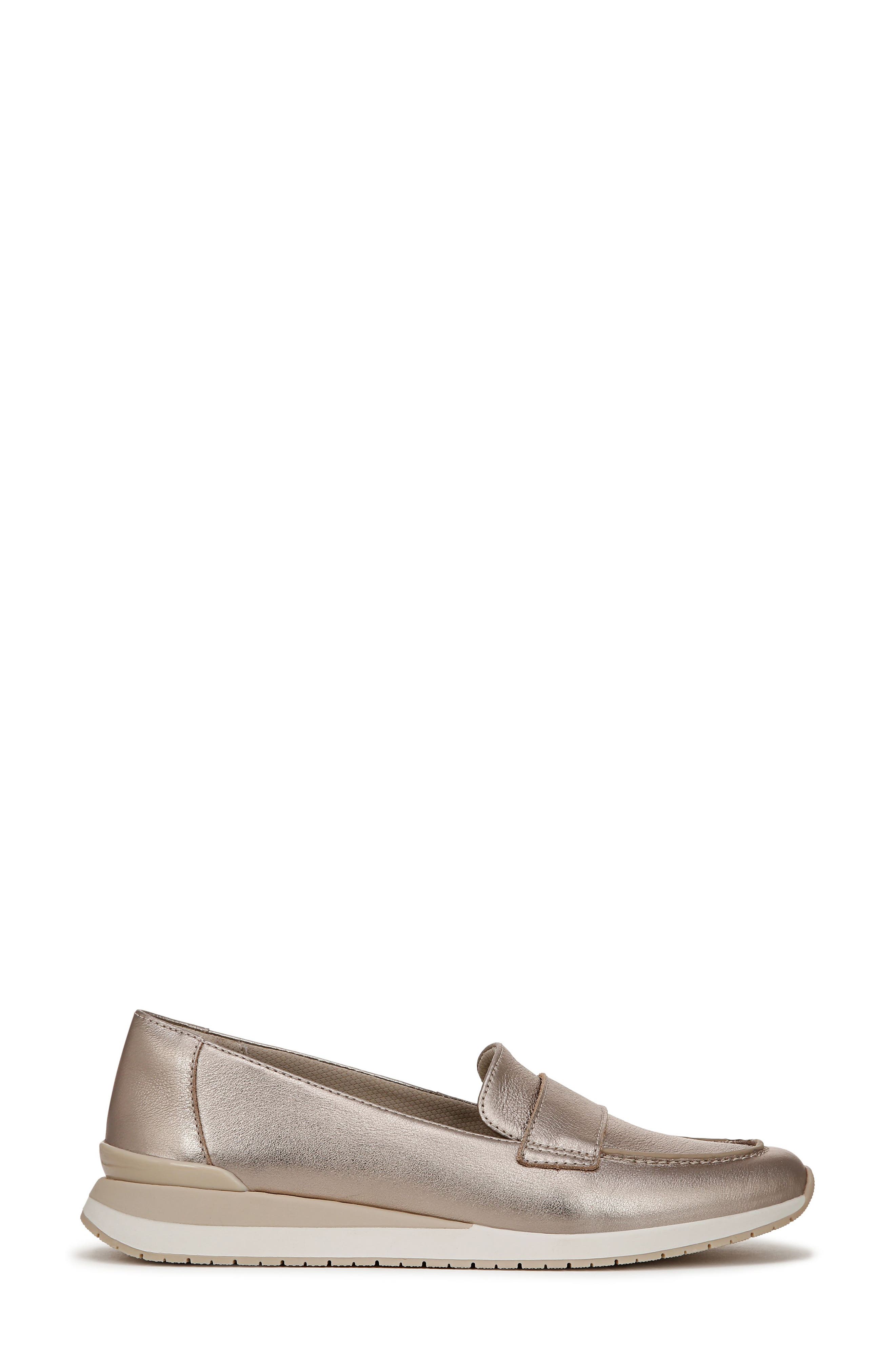 Lucy Loafer Flat, Alternate, color, WARM SILVER