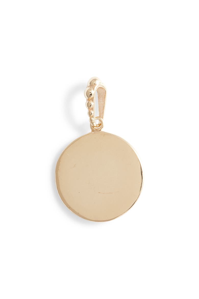 Dew Drop Engravable Pendant Charm, Main, color, YELLOW GOLD