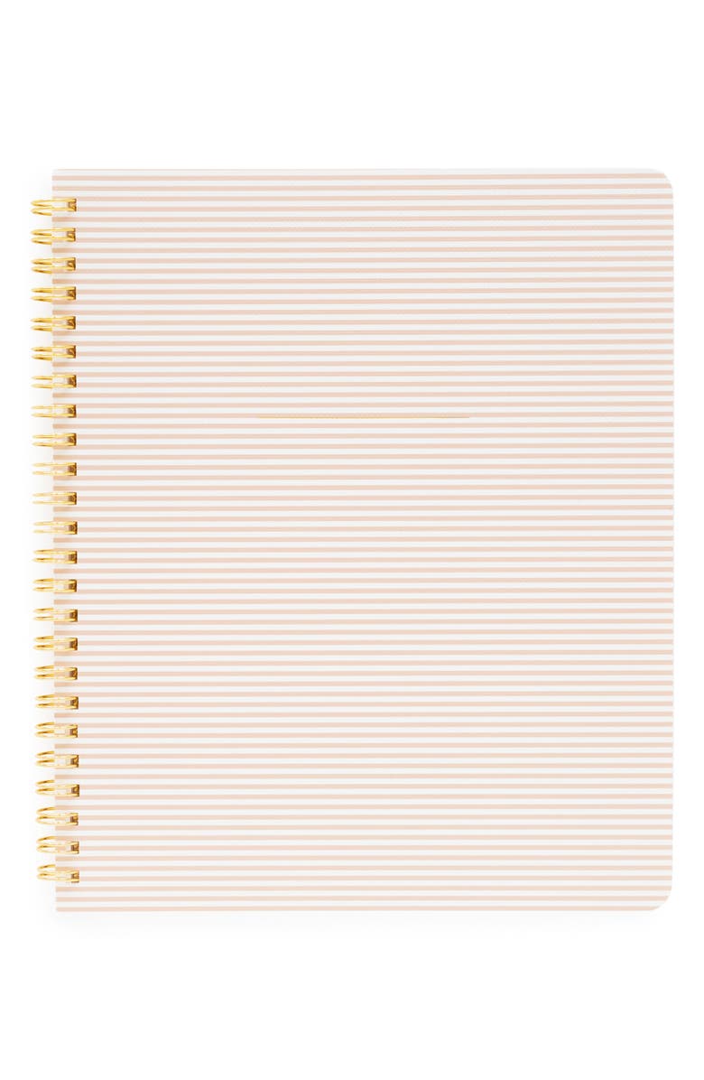 Sugar Paper Pinstripe Spiral Notebook, Main, color, Rose Pinstripe