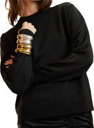 Cynthia Rowley Metallic Knit Crewneck