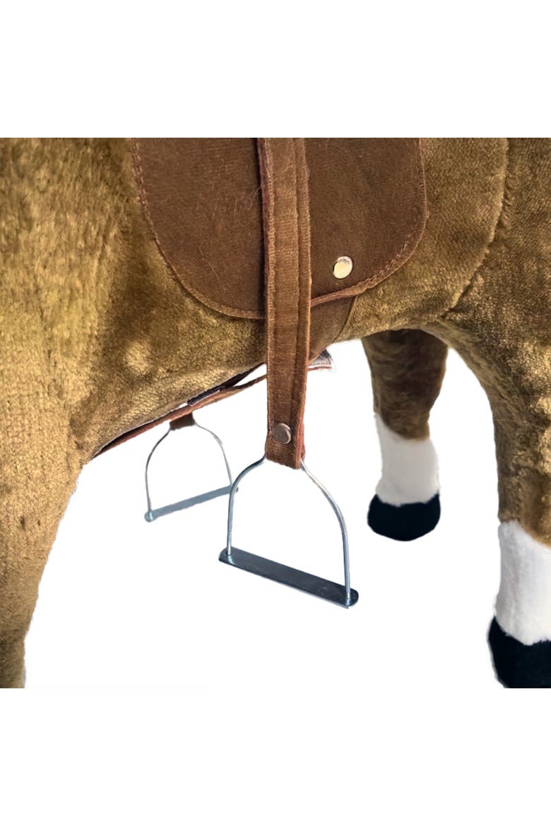 Music Standing Horse Brown & White, 34 Inches, Kids, Alternate, color, Multicolored