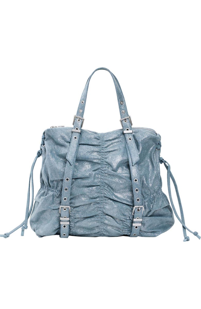 Desigual Medium Ruched Denim Backpack, Main, color,