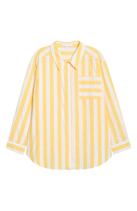 Fays Stripe Dalton Button-Up Shirt