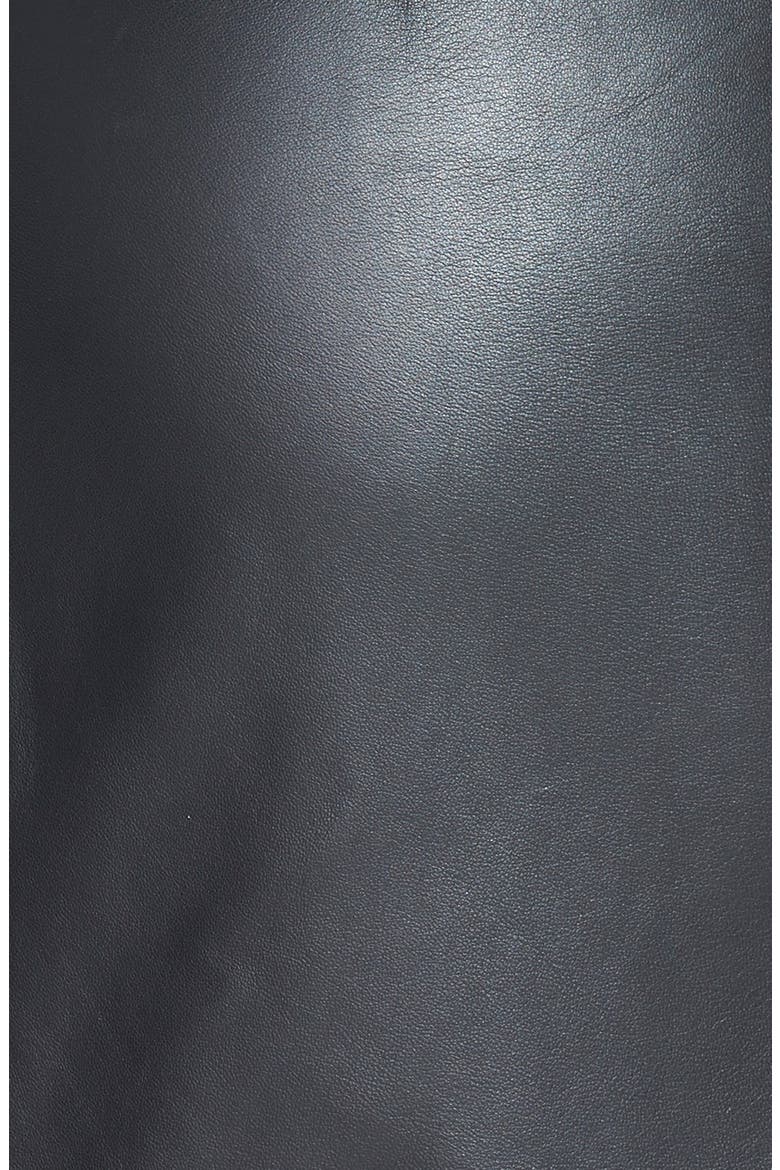 Leather Wrap Front Skirt, Alternate, color, TRUE BLACK