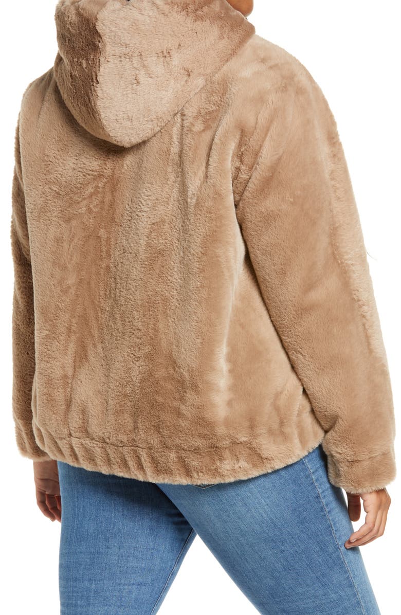 BLANKNYC Faux Fur Hooded Jacket, Alternate, color, 