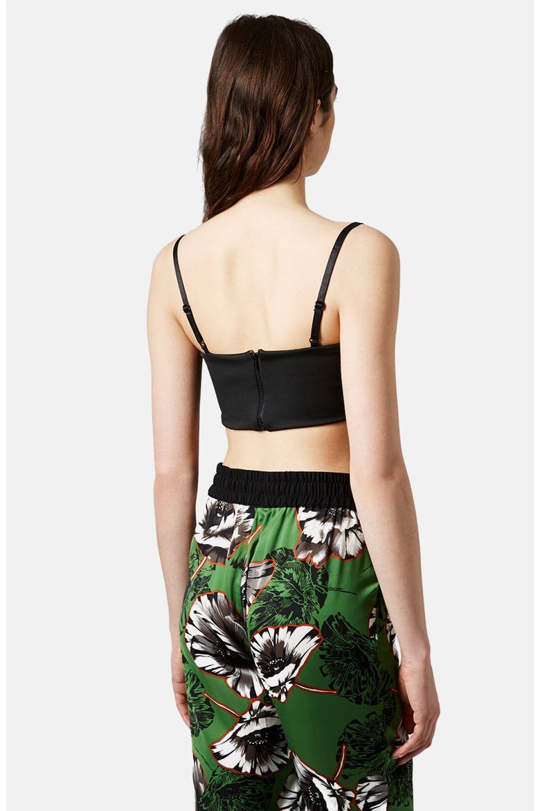 Notched Bralette, Alternate, color, BLACK