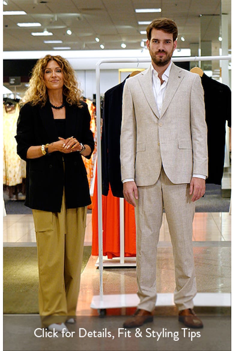Mason Contemporary Fit Tan Glen Plaid Super 150s Wool Suit video