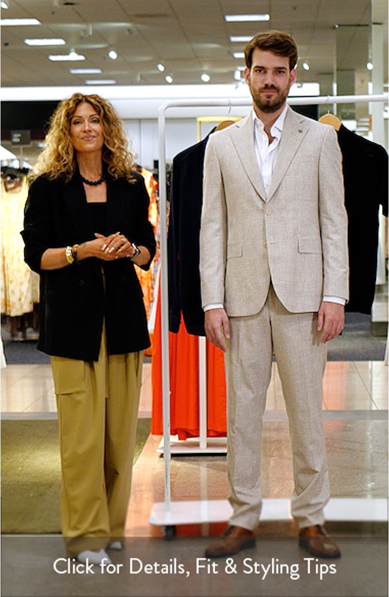 Mason Contemporary Fit Tan Glen Plaid Super 150s Wool Suit, sales video thumbnail