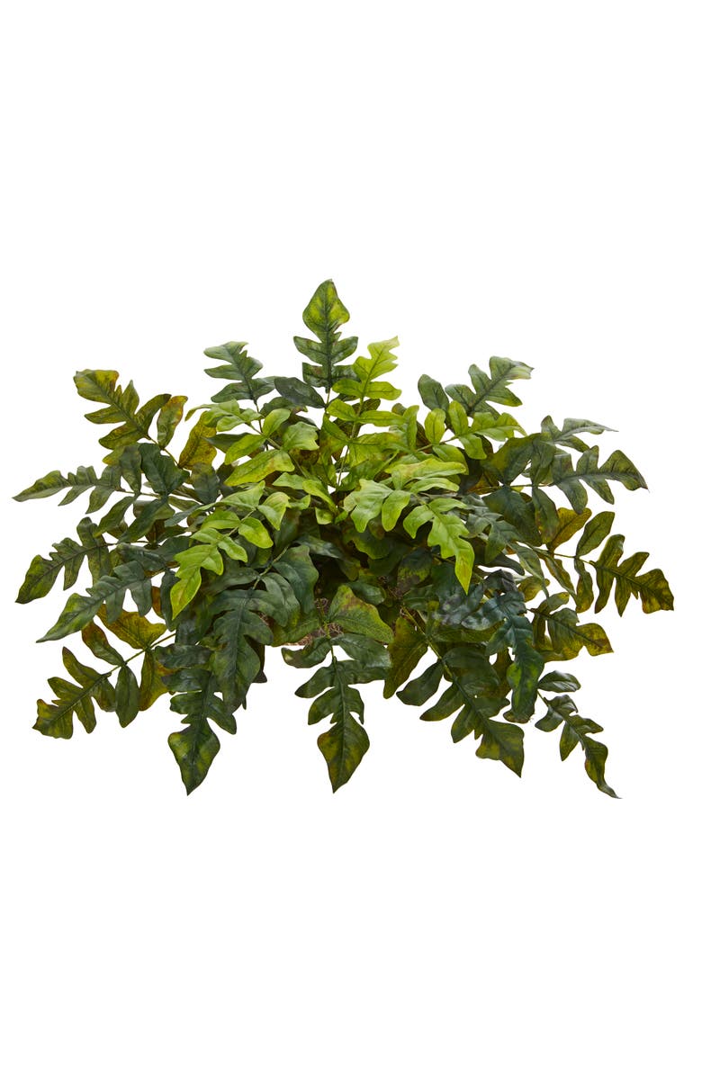 NEARLY NATURAL 32-in Holly Fern Artificial Ledge Plant, Main, color, Green