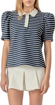 English Factory Puff Sleeve Polo