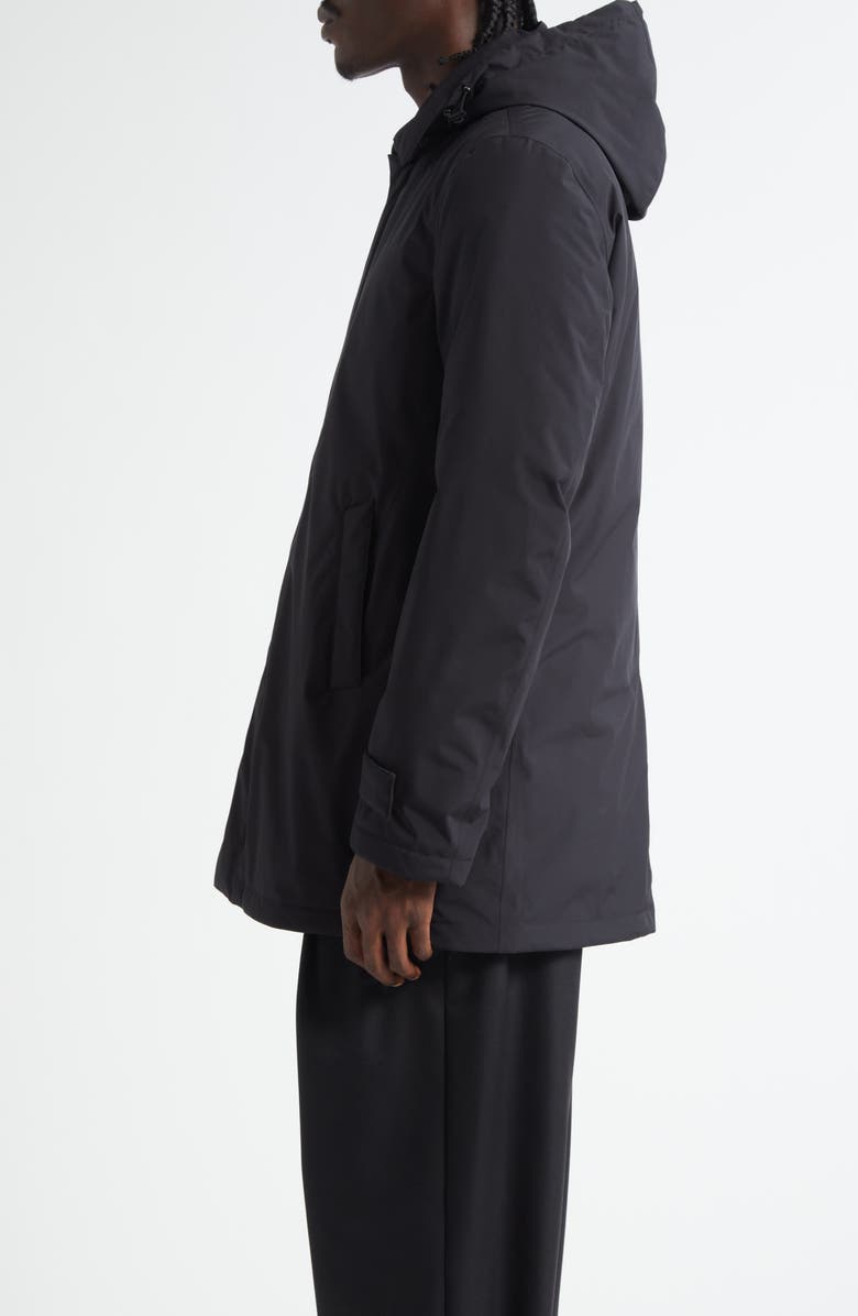 Herno Functional Wardrobe Waterproof Hooded Raincoat, Alternate, color, Black