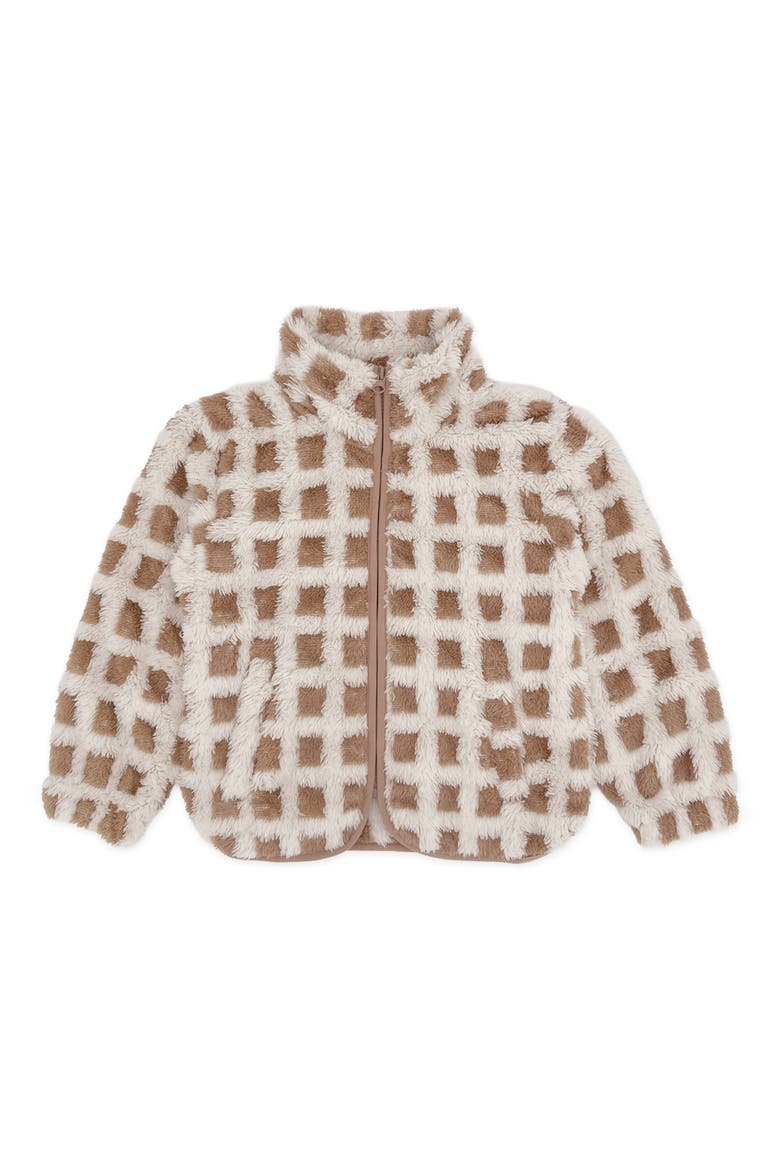 Parker Plaid Fleece Jacket, Alternate, color, SADDLE