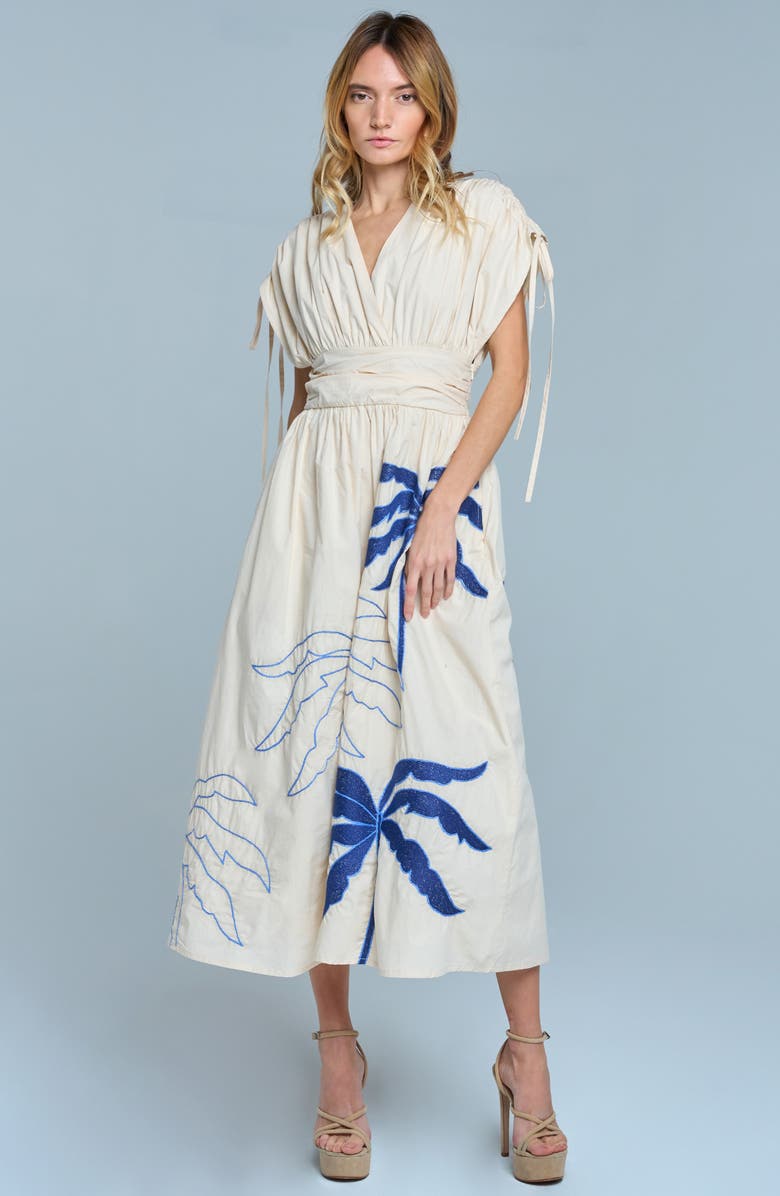 CIEBON Gale Embroidered A-Line Dress, Alternate, color, 