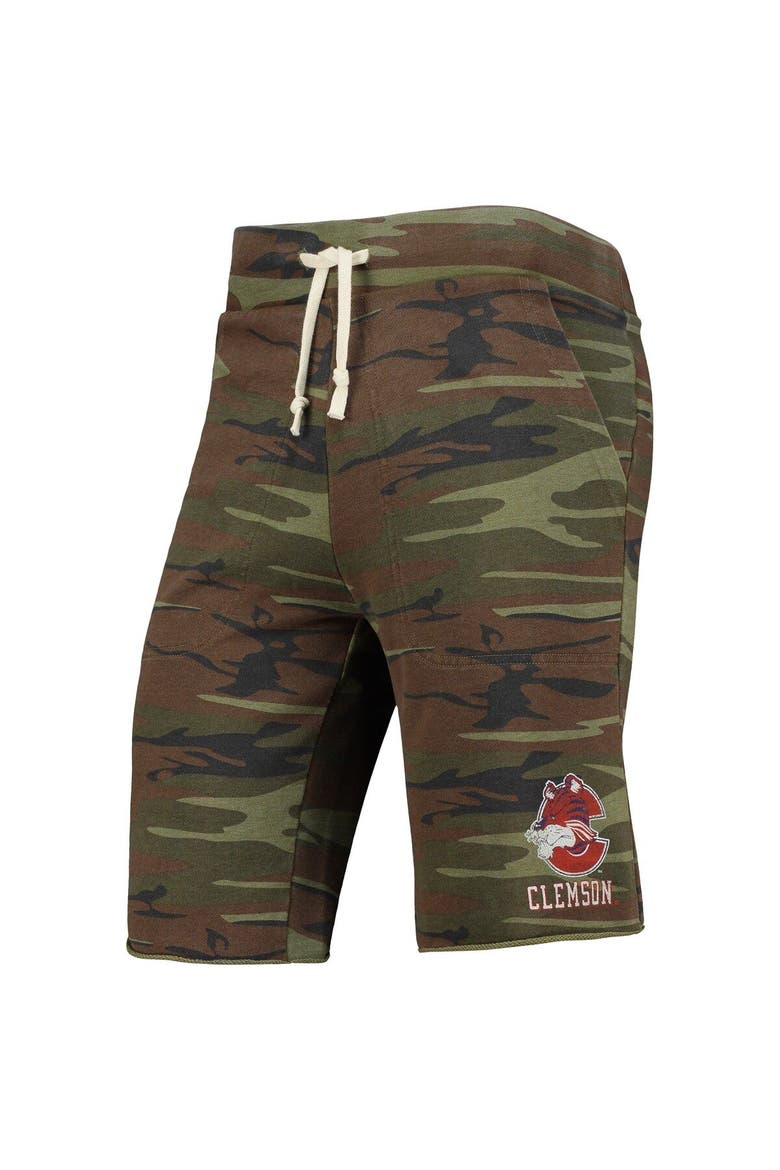 Men's Camo Alternative Apparel Clemson Tigers Victory Lounge Shorts, Alternate, color, Camo