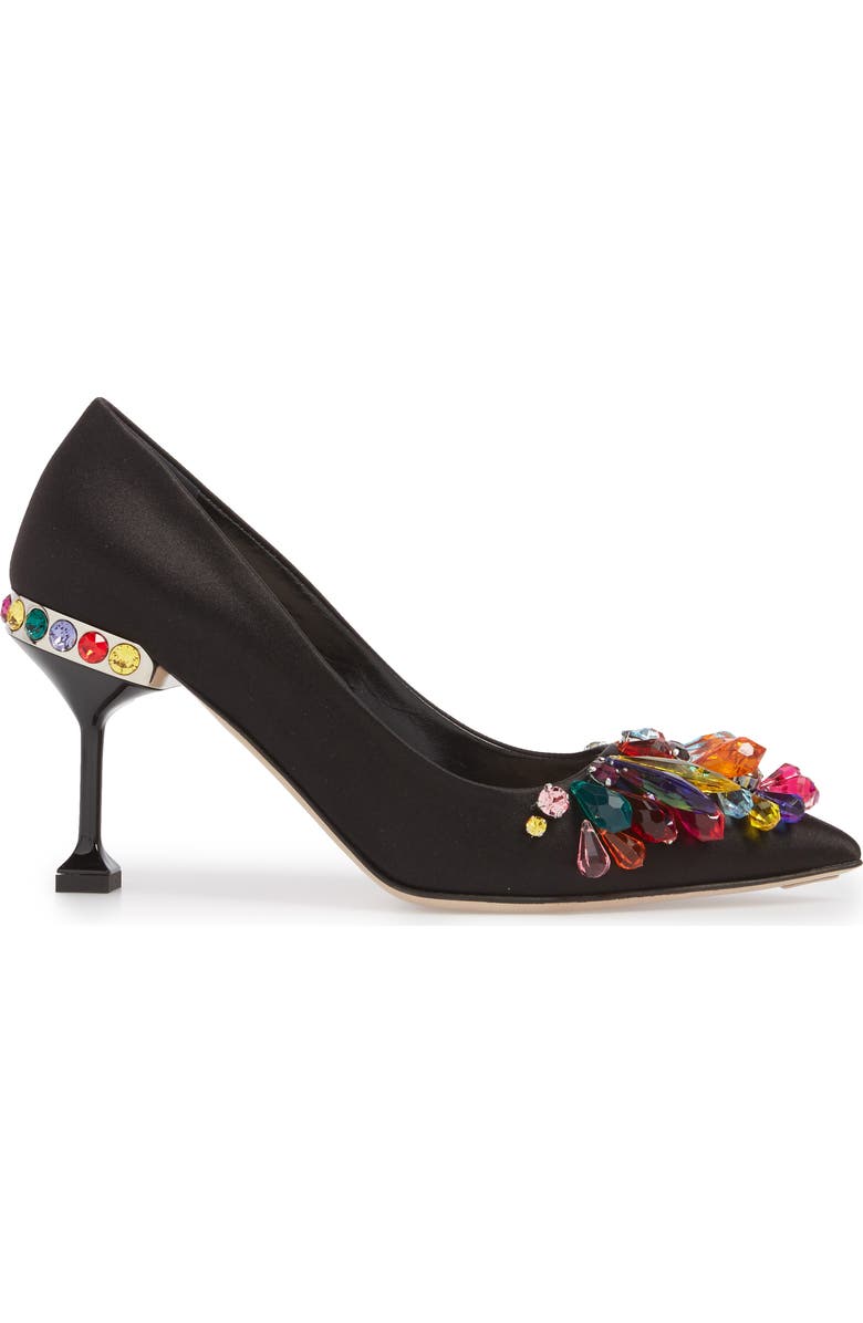 Miu Miu Crystal Embellished Pump, Alternate, color,