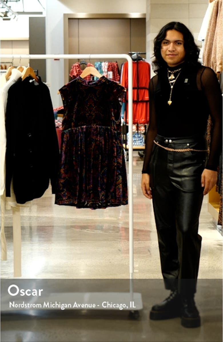 All the Time Mock Neck Velvet Minidress, sales video thumbnail