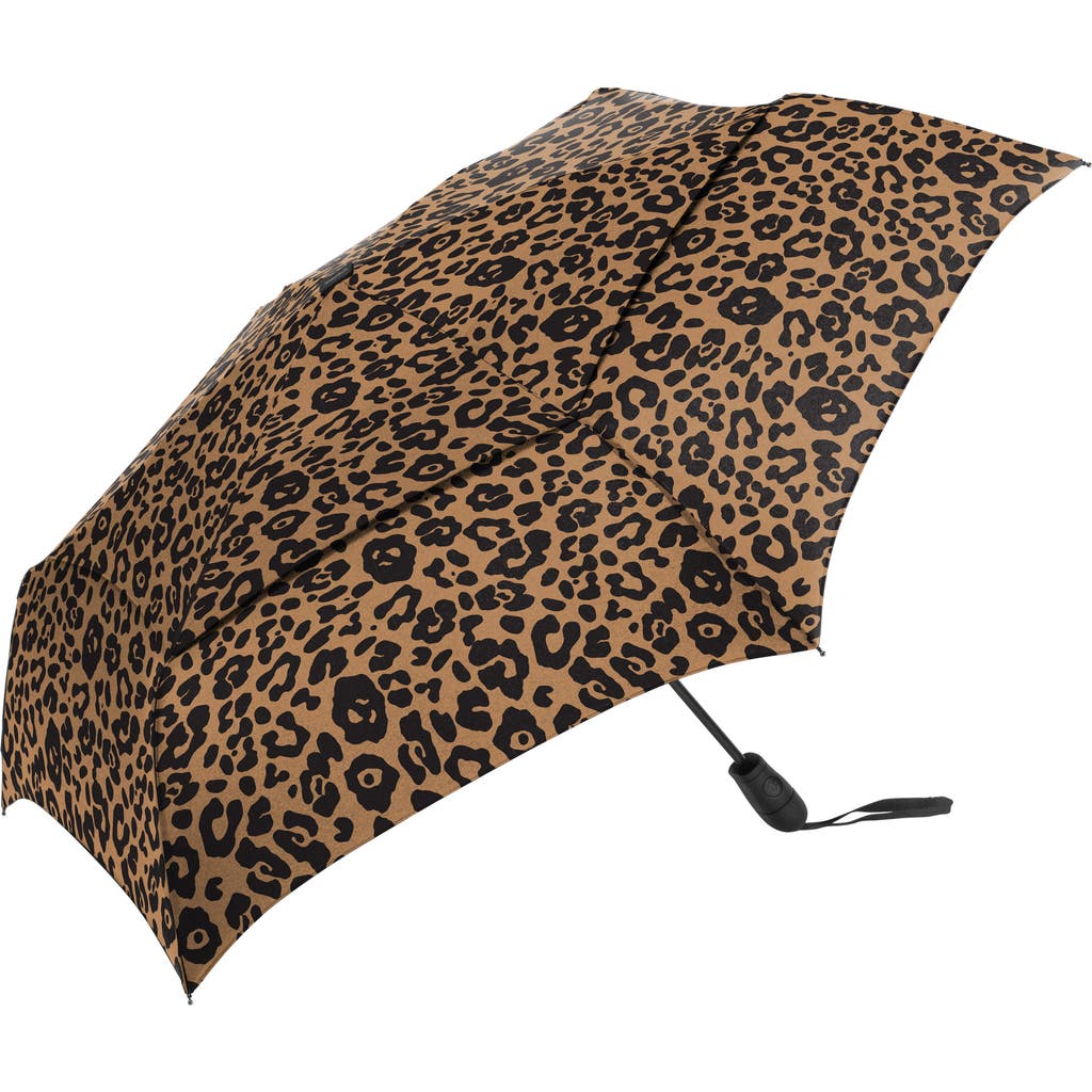 Shedrain Auto Open Compact Umbrella In Animal Print