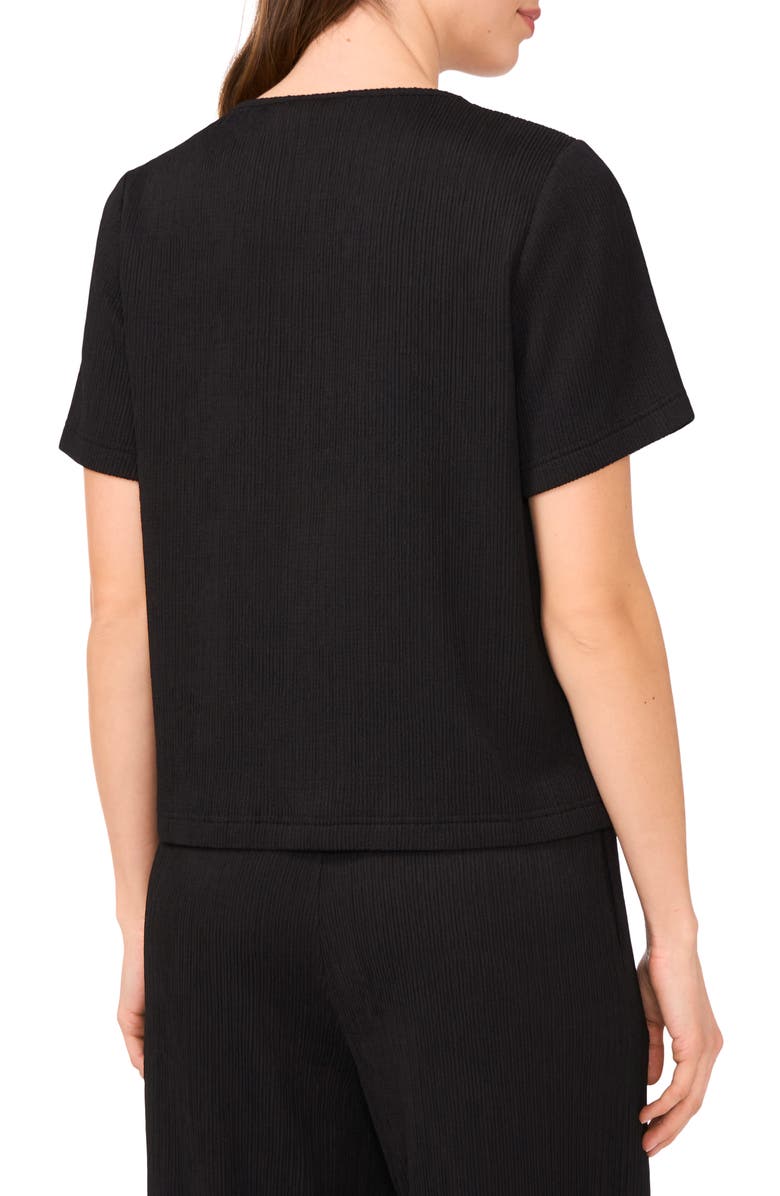 Halogen<sup>®</sup> Plissé Boxy T-Shirt, Alternate, color, Rich Black