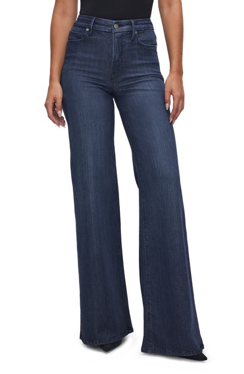 Good Waist Palazzo Jeans (Indigo 501) (Regular & Plus)