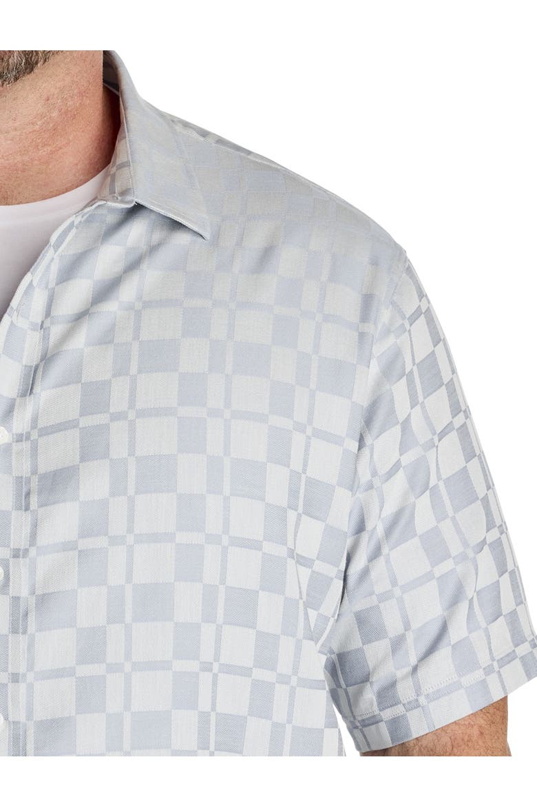 Big & Tall Abstract Print Sport Shirt, Alternate, color, BLUE