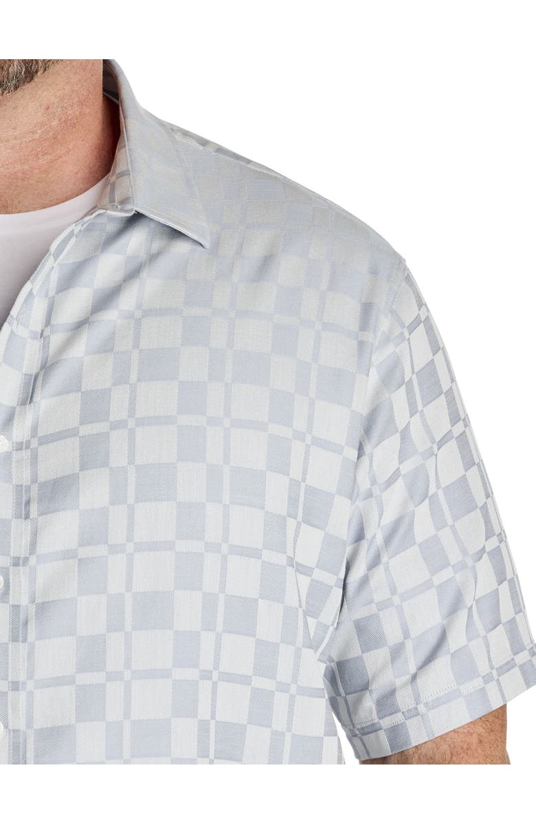 True Nation by DXL Big & Tall Abstract Print Sport Shirt, Alternate, color, Blue