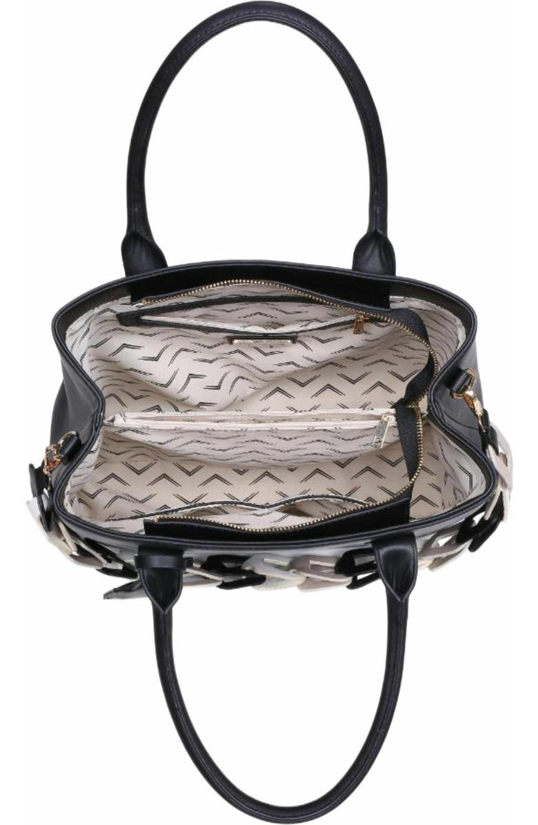 MODA LUXE Regalina Satchel, Alternate, color, Black