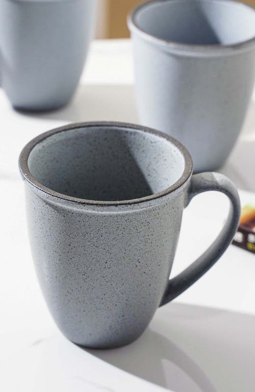 Stone Lain Tina Stoneware 4-piece Mug Set In Blue