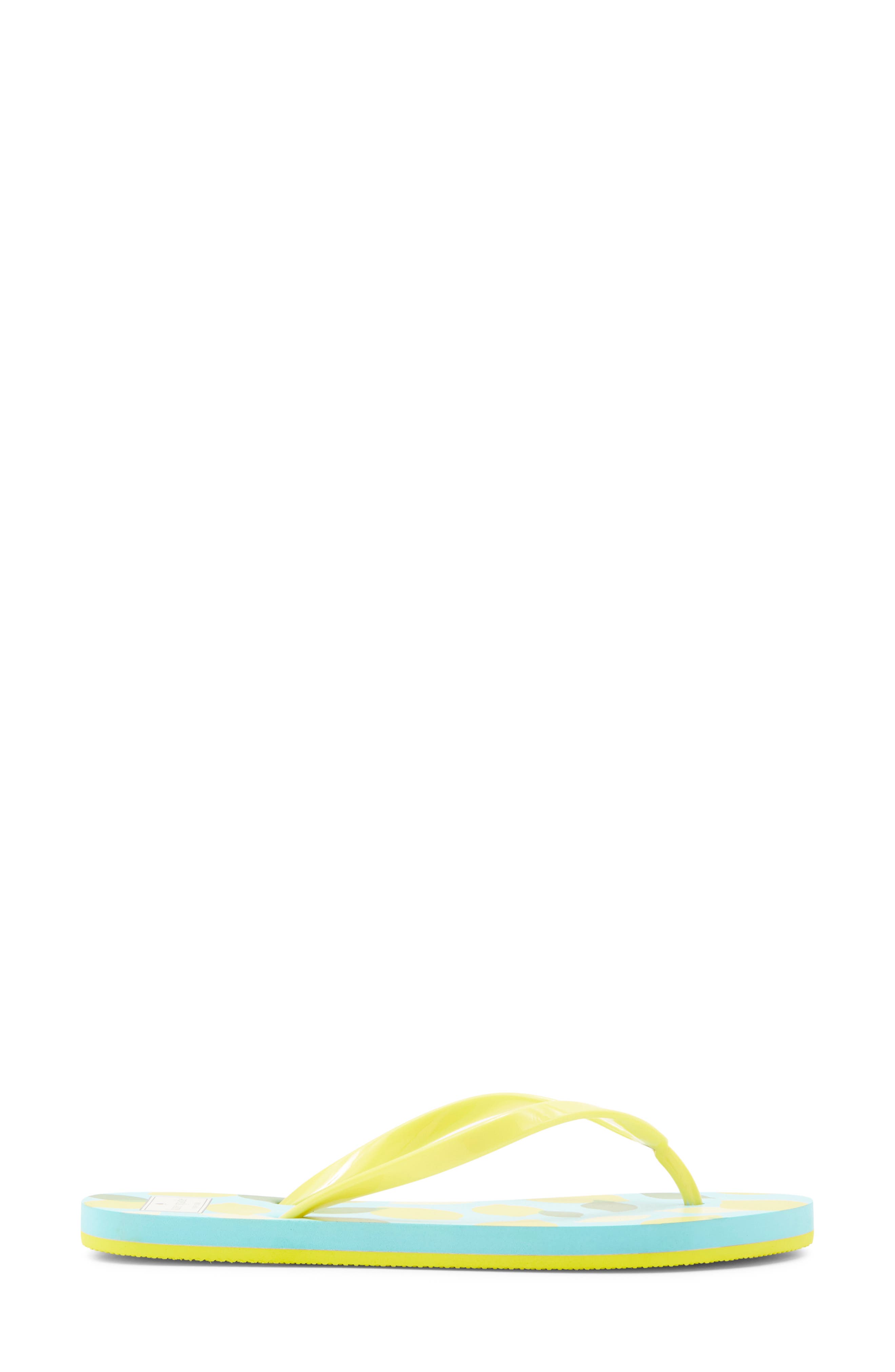 feldon flip flop sandal, Alternate, color, CADMIUM YELLOW/ LEMON PRINT