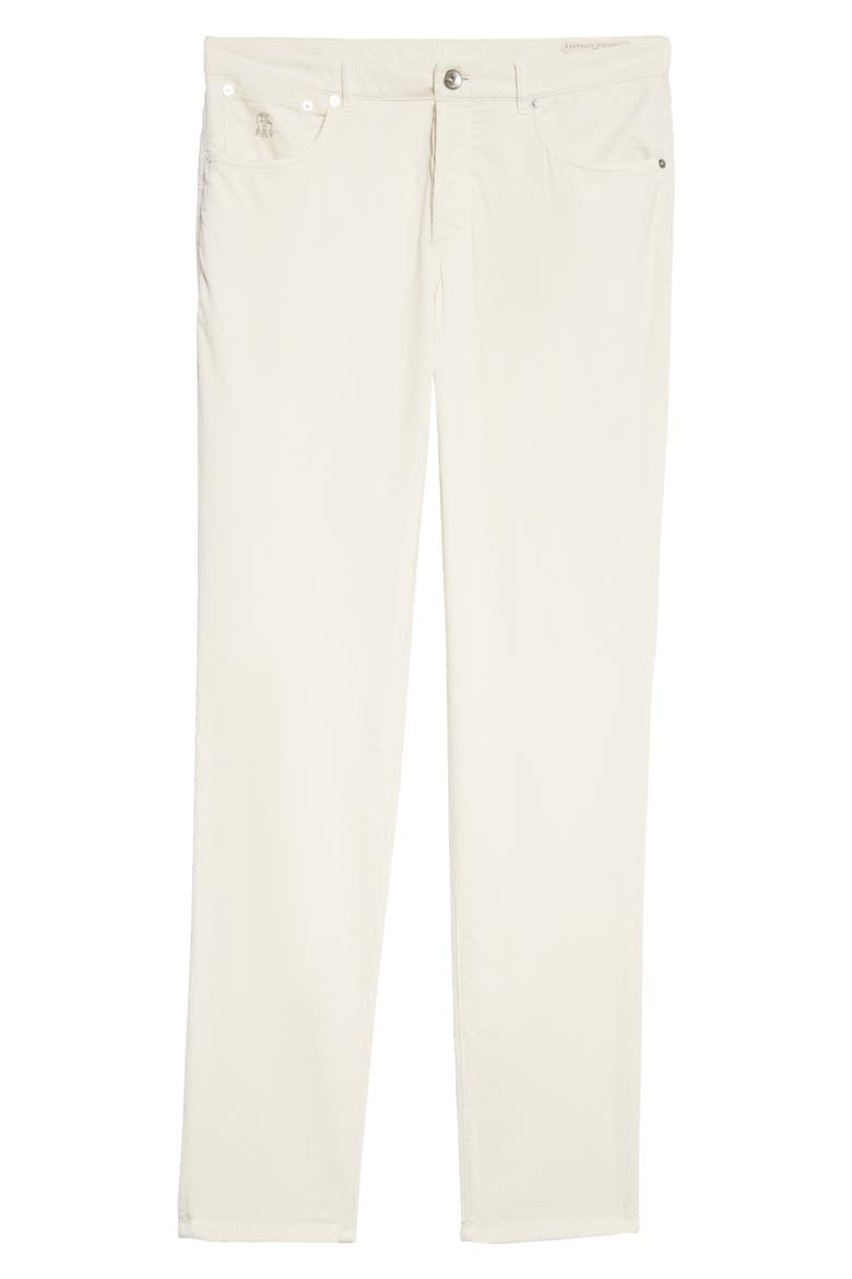 Fine Wale Cotton Corduroy Pants, Alternate, color, OFF WHITE